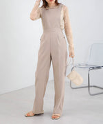 2WAY SHOULDER SHIRRING SALOPETTE