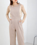 2WAY SHOULDER SHIRRING SALOPETTE