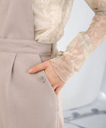 2WAY SHOULDER SHIRRING SALOPETTE