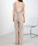 2WAY SHOULDER SHIRRING SALOPETTE