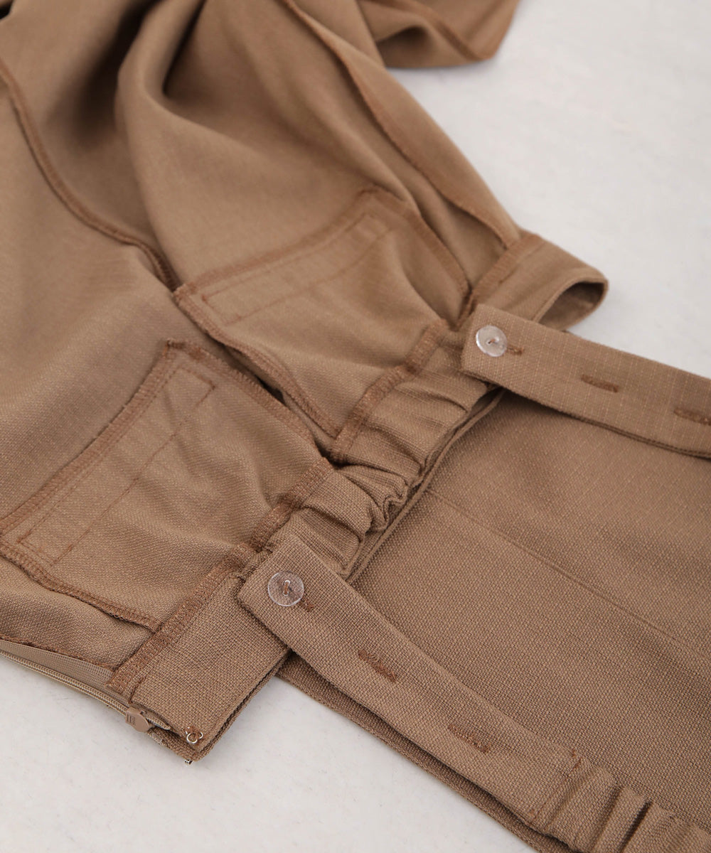 2WAY SHOULDER SHIRRING SALOPETTE