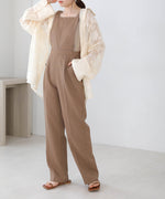 2WAY SHOULDER SHIRRING SALOPETTE