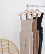 2WAY SHOULDER SHIRRING SALOPETTE