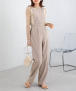 2WAY SHOULDER SHIRRING SALOPETTE