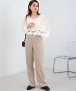 2WAY SHOULDER SHIRRING SALOPETTE