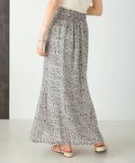 JACQUARD SMALL FLORAL FLARED SKIRT