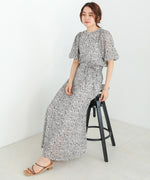 JACQUARD SMALL FLORAL FLARED SKIRT