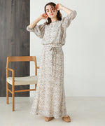 JACQUARD SMALL FLORAL FLARED SKIRT