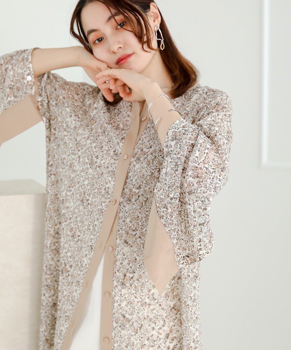 JACQUARD SMALL FLORAL ONEPIECE