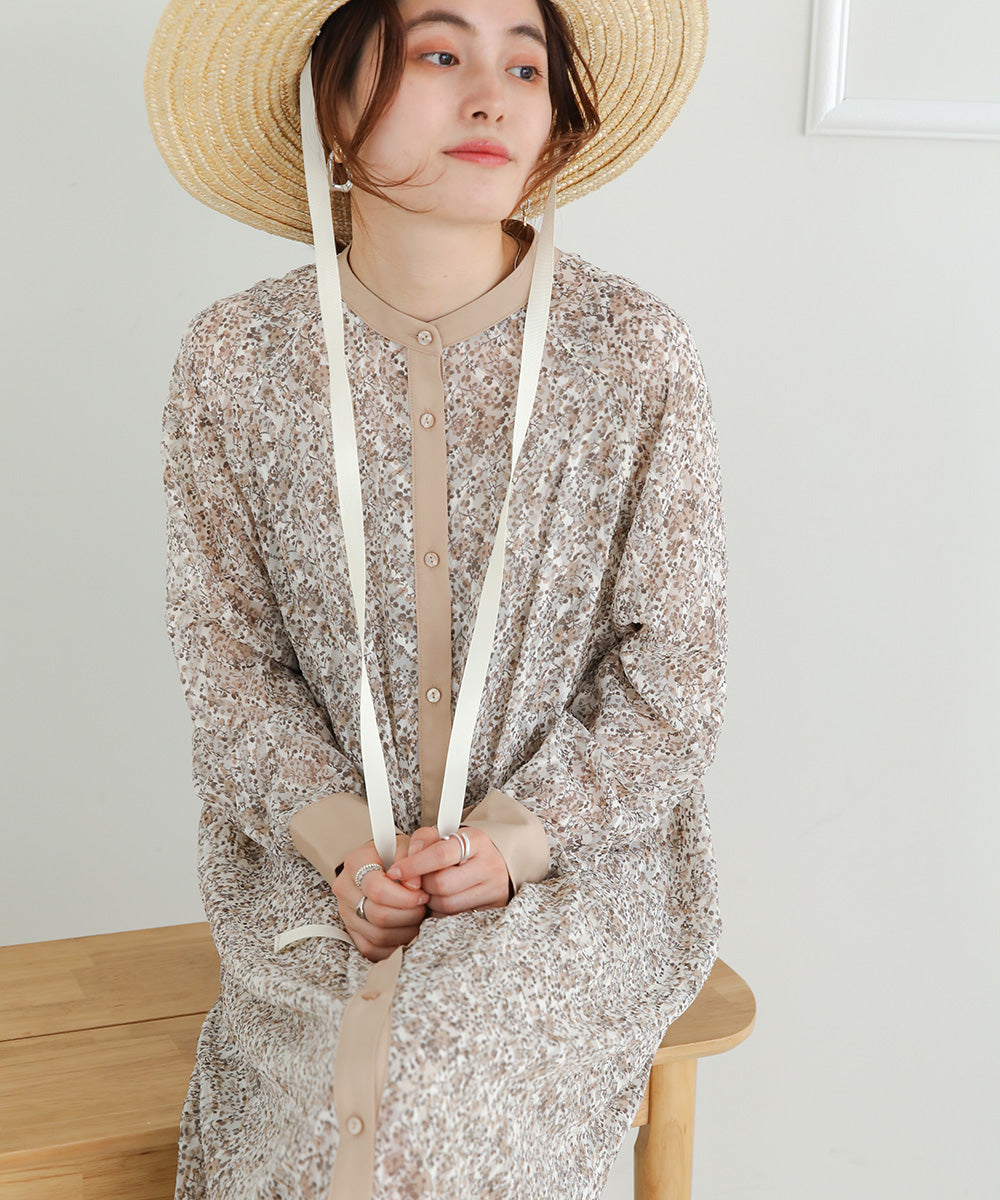 JACQUARD SMALL FLORAL ONEPIECE
