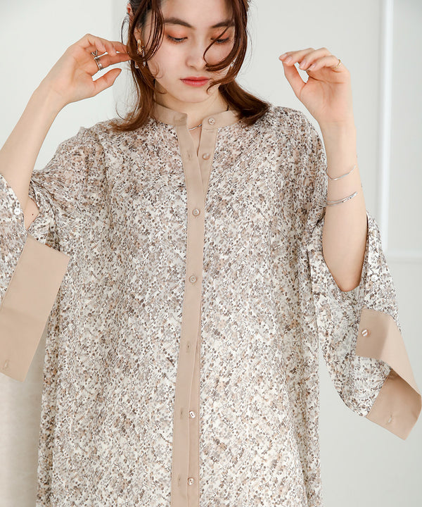 JACQUARD SMALL FLORAL ONEPIECE