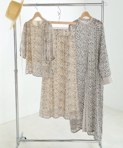 JACQUARD SMALL FLORAL ONEPIECE
