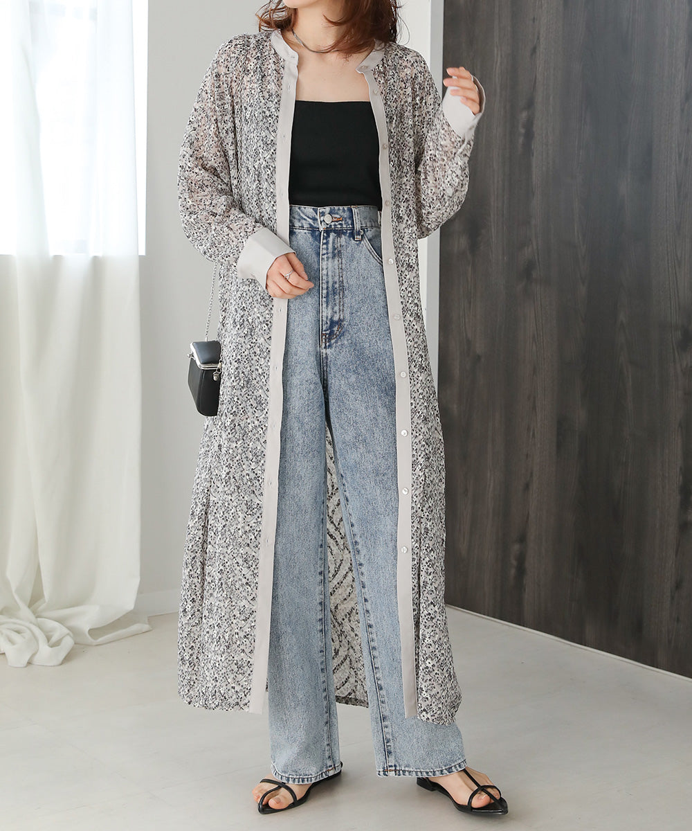 JACQUARD SMALL FLORAL ONEPIECE