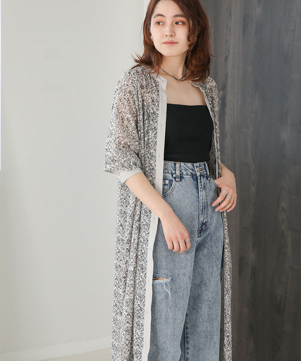 JACQUARD SMALL FLORAL ONEPIECE
