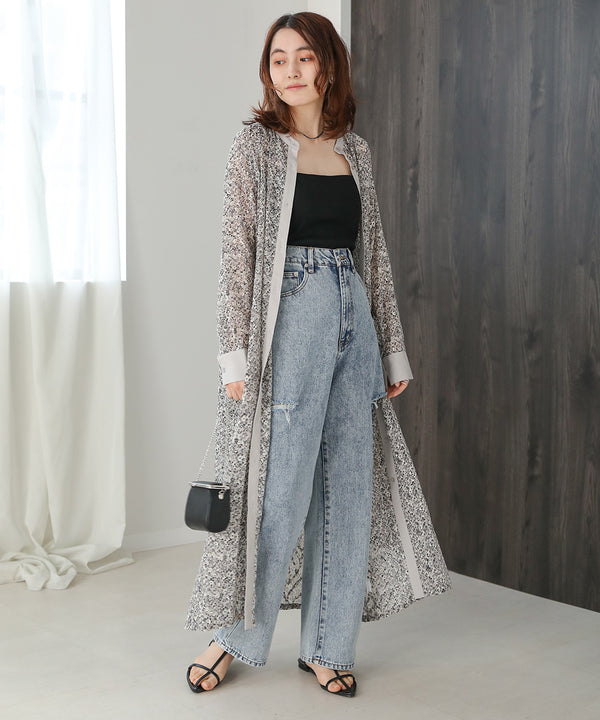 JACQUARD SMALL FLORAL ONEPIECE