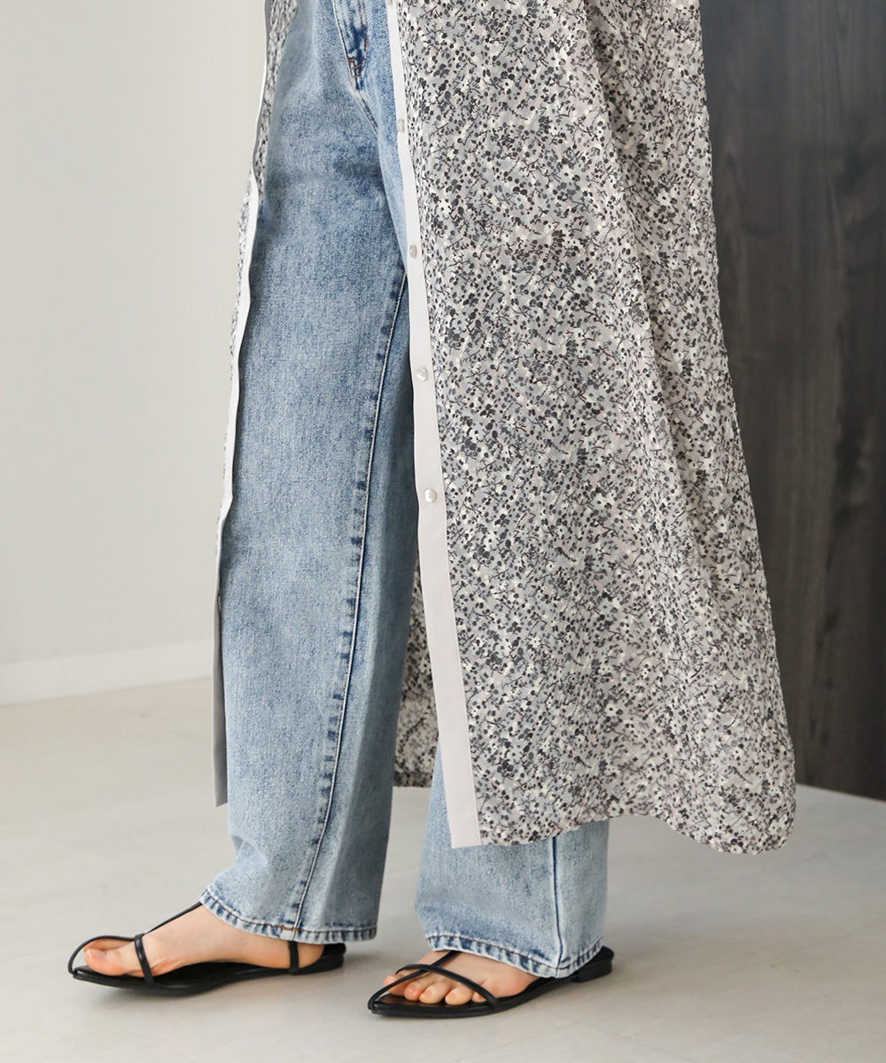 JACQUARD SMALL FLORAL ONEPIECE