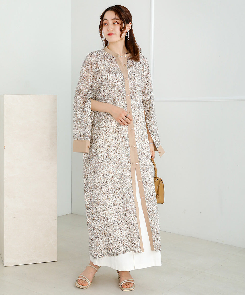 JACQUARD SMALL FLORAL ONEPIECE