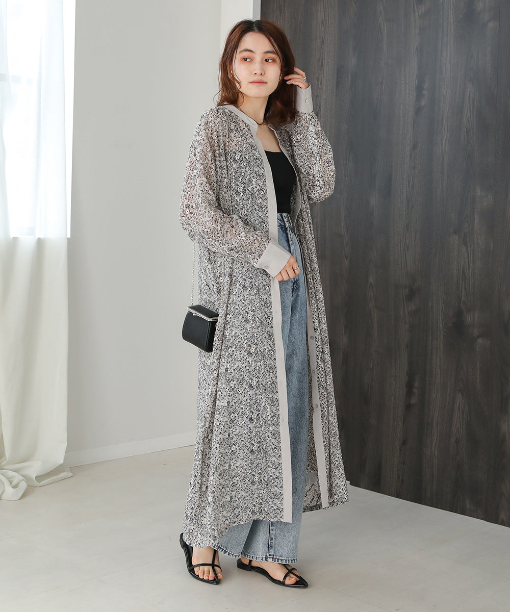 JACQUARD SMALL FLORAL ONEPIECE