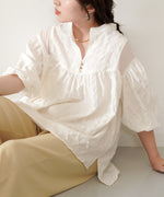 SHEER GATHERED BLOUSE