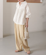 SHEER GATHERED BLOUSE