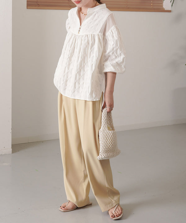 SHEER GATHERED BLOUSE