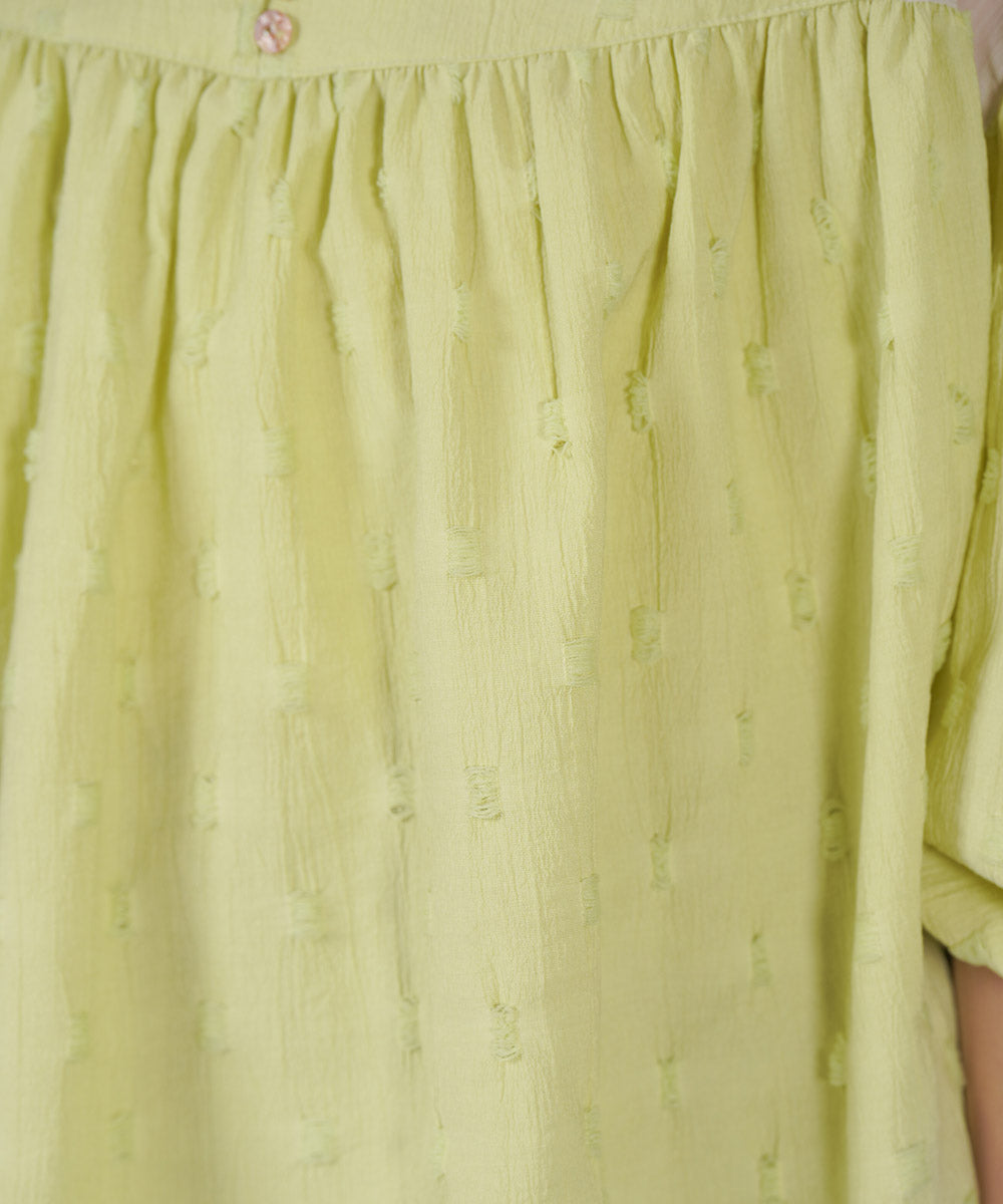 SHEER GATHERED BLOUSE