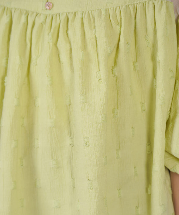 SHEER GATHERED BLOUSE