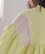 SHEER GATHERED BLOUSE