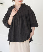 SHEER GATHERED BLOUSE
