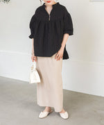 SHEER GATHERED BLOUSE