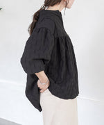 SHEER GATHERED BLOUSE