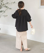 SHEER GATHERED BLOUSE