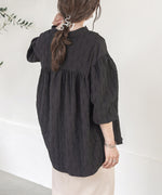 SHEER GATHERED BLOUSE
