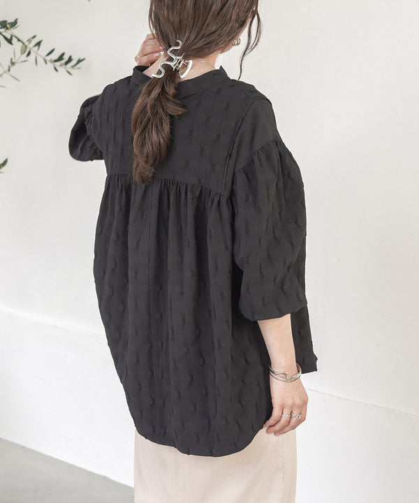 SHEER GATHERED BLOUSE
