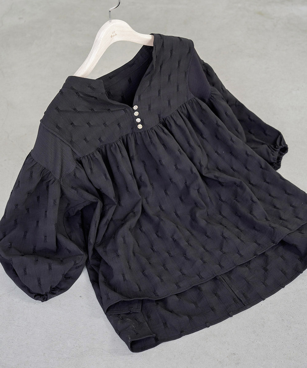 SHEER GATHERED BLOUSE