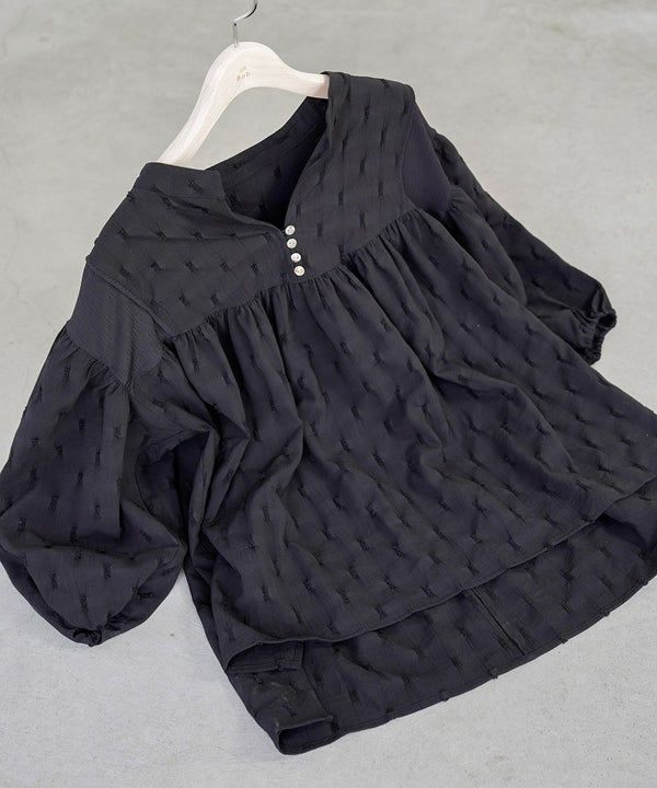 SHEER GATHERED BLOUSE