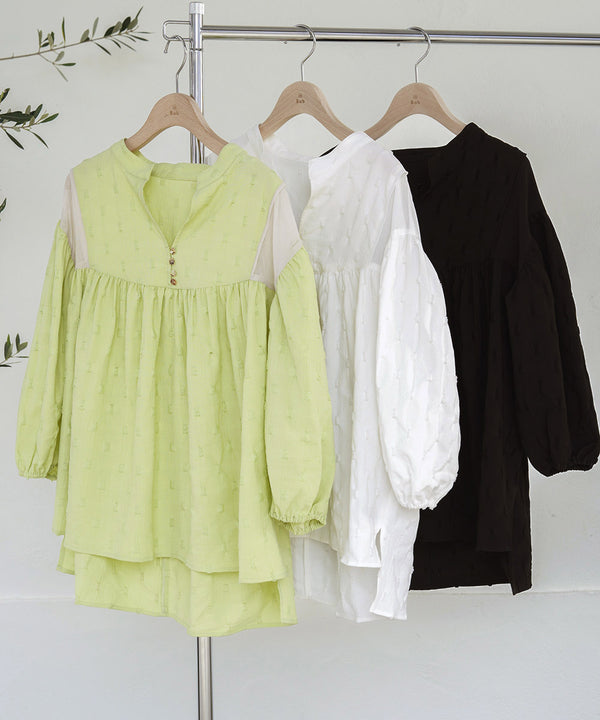 SHEER GATHERED BLOUSE