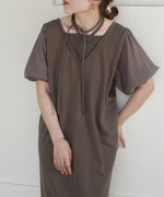 LAYERED SLEEVE PUFF ONEPIECE