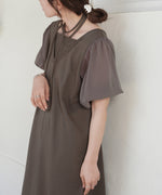LAYERED SLEEVE PUFF ONEPIECE