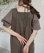 LAYERED SLEEVE PUFF ONEPIECE