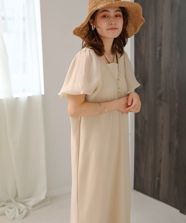 LAYERED SLEEVE PUFF ONEPIECE