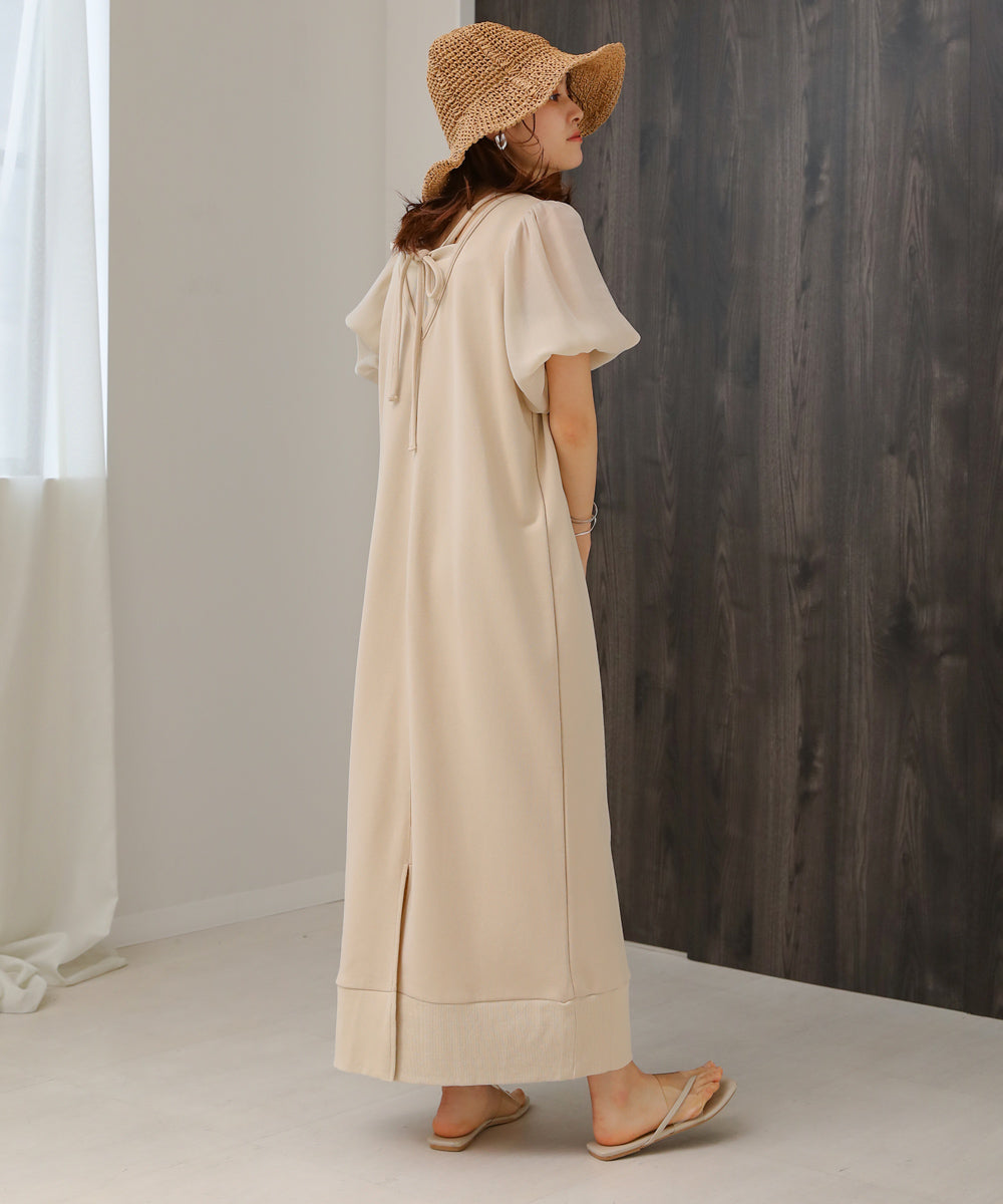 LAYERED SLEEVE PUFF ONEPIECE