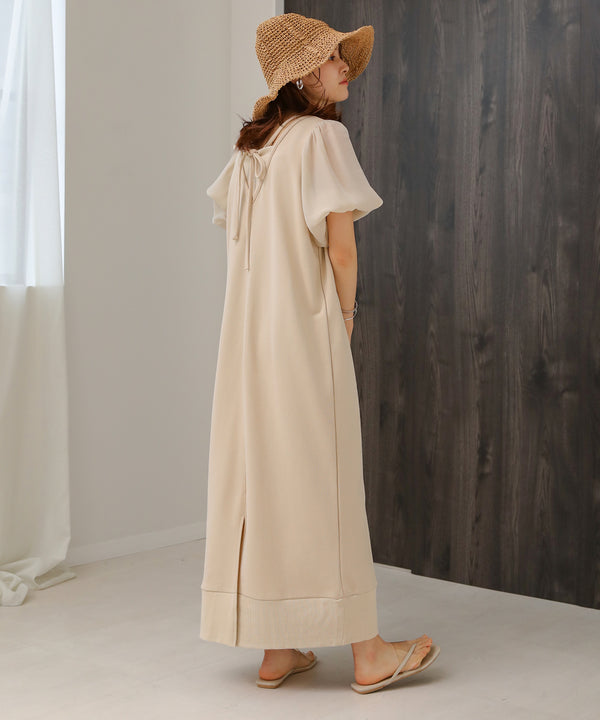 LAYERED SLEEVE PUFF ONEPIECE