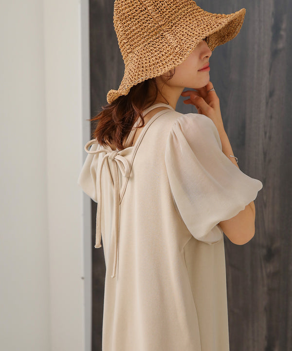 LAYERED SLEEVE PUFF ONEPIECE