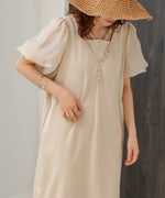 LAYERED SLEEVE PUFF ONEPIECE