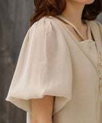 LAYERED SLEEVE PUFF ONEPIECE