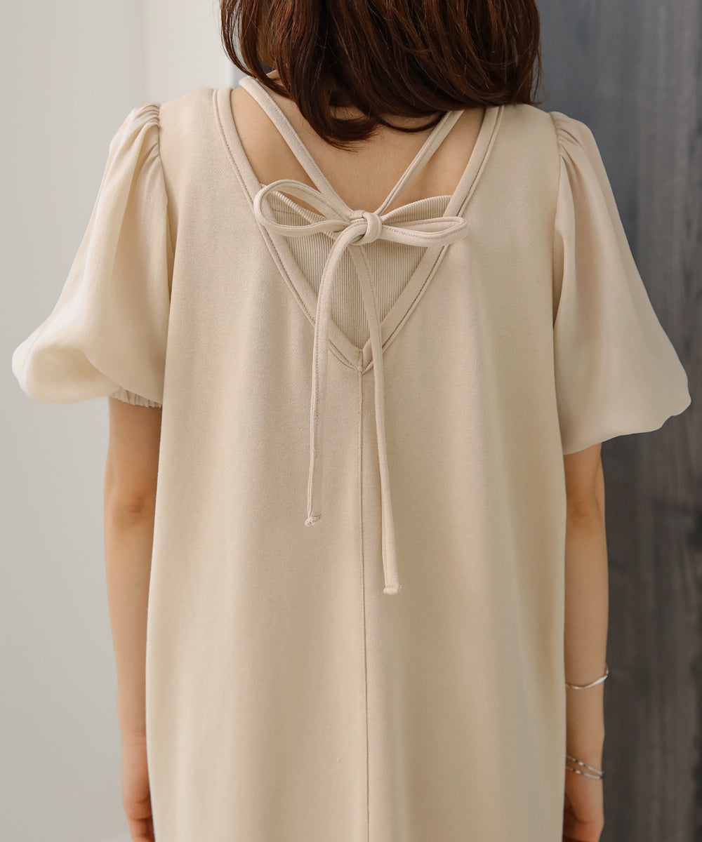LAYERED SLEEVE PUFF ONEPIECE