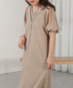 LAYERED SLEEVE PUFF ONEPIECE