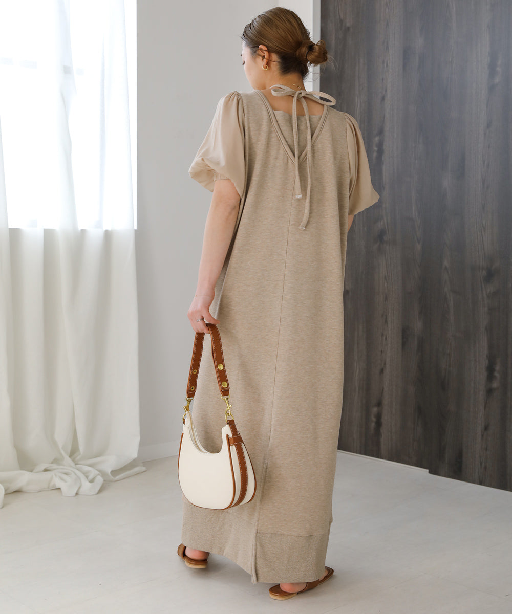 LAYERED SLEEVE PUFF ONEPIECE