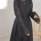 FLARED SLEEVE MOTIF LACE ONEPIECE